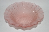 +MBA #62-020   "Vintage Pink Depression Glass "Clear Pink & Satin Glass' Fancy Small Serving Bowl