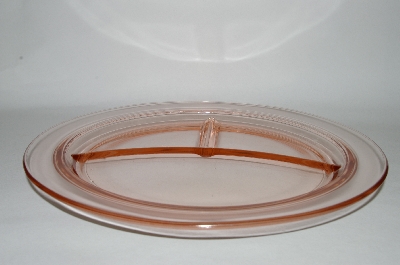 +MBA #62-068  Vintage Pink Depression Glass "Grill Plate"