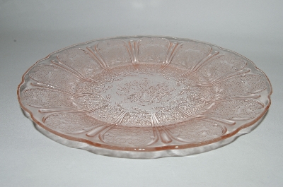 +MBA #62-157  " Set Of 2 Vintage Pink Depression Glass "Cherry Blossom" 9" Dinner Plate