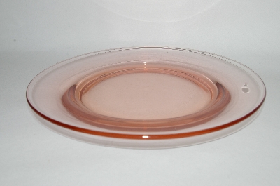 +MBA #62-073  " Set Of 5 Vintage Pink Depression Glass 7-1/2" "Luncheon Plate"