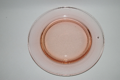 +MBA #62-073  " Set Of 5 Vintage Pink Depression Glass 7-1/2" "Luncheon Plate"