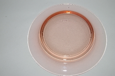 +MBA #62-073  " Set Of 5 Vintage Pink Depression Glass 7-1/2" "Luncheon Plate"