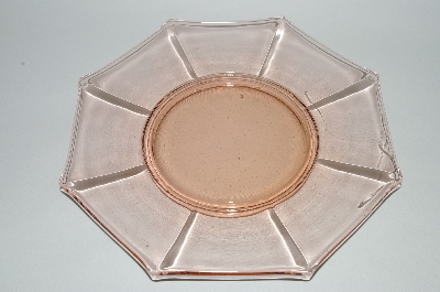 +MBA #62-131  " Vintage Pink Depression Glass "Fancy" Luncheon Plate
