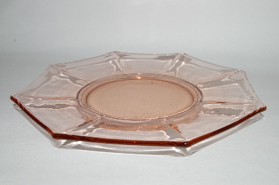 +MBA #62-131  " Vintage Pink Depression Glass "Fancy" Luncheon Plate