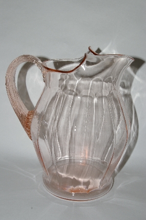 +MBA #63-218  Vintage Pink Depression Glass "Pitcher & Tumbler" Set