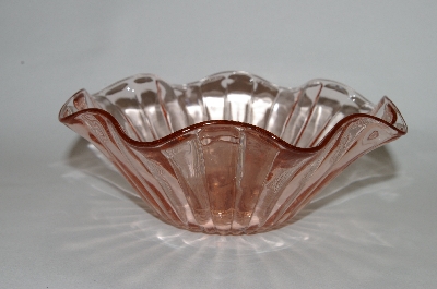 +MBA #63-327  Vintage Pink Depression Glass Set Of 2 "Hocking" Candle Stick  Holders