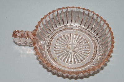 +MBA #63-334  " Set Of (2) Vintage Pink Depression Glass "Fortune Tab Handled" Bowl