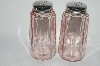 +MBA #63-260  Vintage Pink Depression Glass "Pink Panel"  Salt & Pepper Shakers