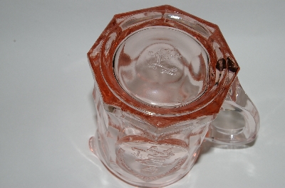 +MBA #63-232  Vintage Pink Glass "Nursery Rhyme"  Water Pitcher