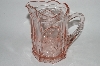 +MBA #63-232  Vintage Pink Glass "Nursery Rhyme"  Water Pitcher