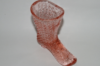 +MBA #63-291 Vintage Pink Glass  Ladies Victorian Boot