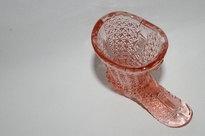 +MBA #63-291 Vintage Pink Glass  Ladies Victorian Boot