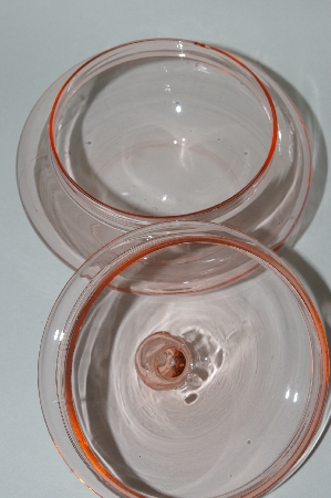 +MBA #63-071   Vintage Pink Depression Glass Round "Vanity Dish"