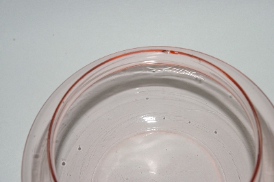 +MBA #63-071   Vintage Pink Depression Glass Round "Vanity Dish"