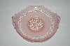 +MBA #64-266  Vintage Pink & Satin Glass Fancy Candy Dish
