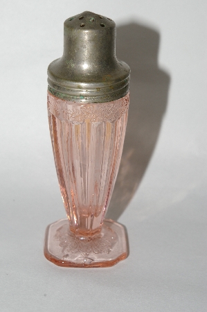 +MBA #64-181  Vintage Pink Depression Glass "Adam" Salt Shaker