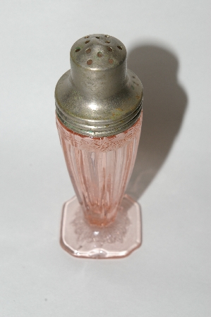 +MBA #64-181  Vintage Pink Depression Glass "Adam" Salt Shaker