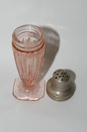 +MBA #64-181  Vintage Pink Depression Glass "Adam" Salt Shaker