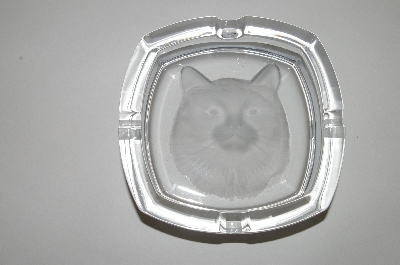 +MBA #64-260   Beautiful Square "Cat" Embossed Ashtray