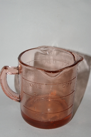 +MBA #64-145  "Vintage Pink Glass 3 Spout Measuring Cup
