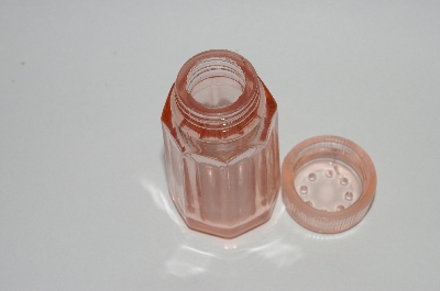 +MBA #64-050  Vintage Pink Depression Glass Set Of Two Different  Salt Shakers