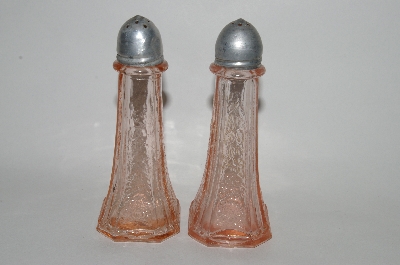 +MBA #64-175  Vintage Pink Depression Glass "Mayfair Open Rose" Salt & Pepper Shakers