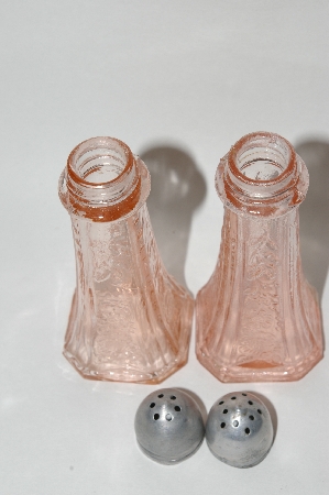 +MBA #64-175  Vintage Pink Depression Glass "Mayfair Open Rose" Salt & Pepper Shakers