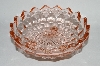 +MBA #64-256  Vintage Pink Depression Glass 3 Footed  "Cube" Candy Dish