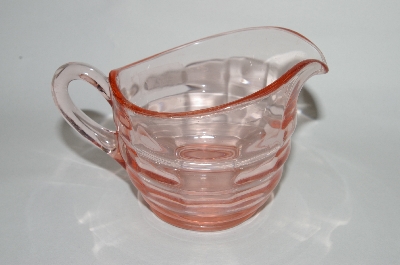 +MBA #64-336  Vintage Pink Depression Glass "Ring Pattern" Creamer