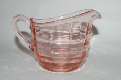 +MBA #64-336  Vintage Pink Depression Glass "Ring Pattern" Creamer