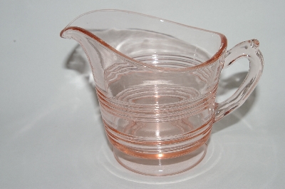 + Vintage Pink Depression Glass "Ring Style" Cream & Sugar Set