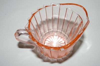 + Vintage Pink Depression Glass "Sierra" Cream & Sugar Set
