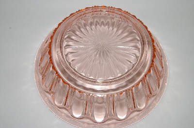 +MBA #64-072  Vintage Pink Depression Glass "Fancy Fruit" Bowl