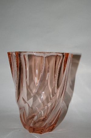 +MBA #64-087  Vintage Pink Depression Glass "Vase" Made In France