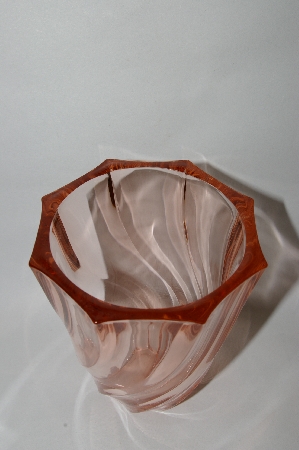 +MBA #64-087  Vintage Pink Depression Glass "Vase" Made In France