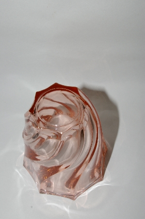 +MBA #64-087  Vintage Pink Depression Glass "Vase" Made In France