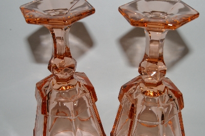 +MBA #64-442  Vintage Pink Depression Glass "Set Of 4 " Wine Goblets