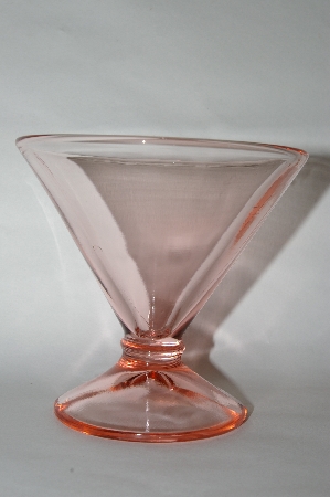 +MBA #64-489  Vintage Pink Depression Glass  Footed "Compote"