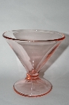 +MBA #64-489  Vintage Pink Depression Glass  Footed "Compote"