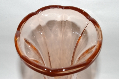 +MBA #63-030  Vintage Pink Depression Glass Flower Vase