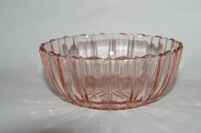 +MBA #64-268  " Set Of (3)  Vintage Pink Depression Glass "Fortune" Deep Berry Bowl