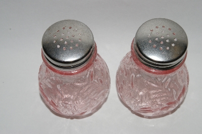 +MBA #64-031   Vintage Pink Depression Glass  Salt & Pepper Shaker Set