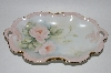 +MBA #62-119  " Vintage Hand Painted Pink Rose Dish