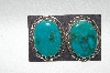 + MBA #65-007  " Apache Sterling Large Blue Turquoise Earrings