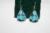 +MBA #65-011   Artist Signed Blue Turquoise Earrings