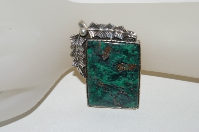 +MBA #65-245   Artist Signed Green Turquoise Pendant