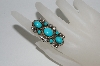 +MBA #65-084   Artist "Mr. Charlie"  Signed "Mr. Charlie" 7 Stone Blue Turquoise Ring