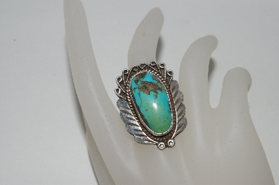 +MBA #65-159  Sterling Blue Turquoise Fancy Ring