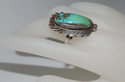 +MBA #65-159  Sterling Blue Turquoise Fancy Ring