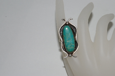 +MBA #65-145   Sterling Blue/Green Turquoise Navajo Ring